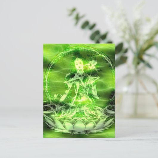 Buddha Energy 5 Tara Briefkaart (Staand voorkant)