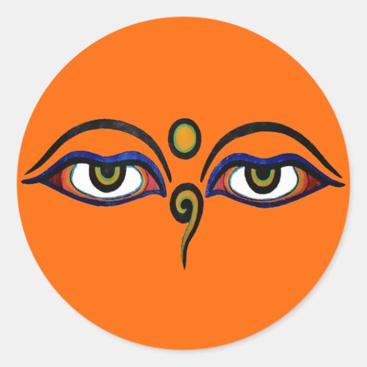 Buddha Eyes Art Sticker (Voorkant)