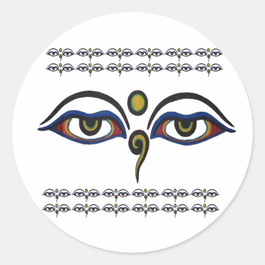 Buddha Eyes Sticker (Voorkant)
