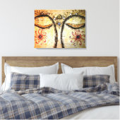 Buddha Eyes Waterverf Canvas Print (Insitu (Slaapkamer))