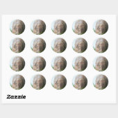 Buddha Face Ronde Sticker (Vel)