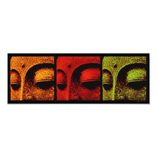 Buddha Faces Foto Foto Afdruk (Voorkant)