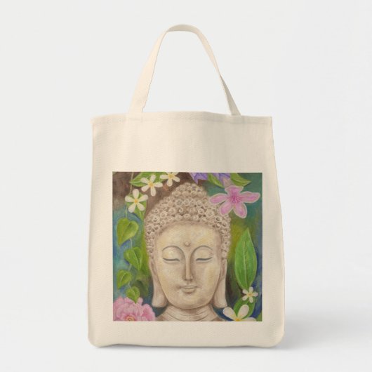 Buddha Flower grocery bag Tote Bag (Voorkant)