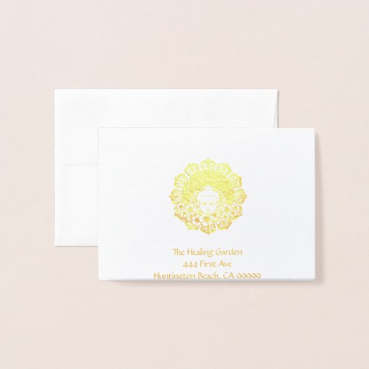 Buddha Flower Mandala  Folie Kaarten (Voorkant met envelop)