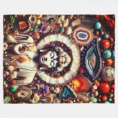 Buddha Geode Wall Fleece Deken (Voorkant (Horizontaal))