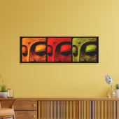 Buddha Gezichten Triptiek Kunst Canvas Afdruk (Insitu (Woonkamer))