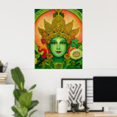 Buddha Goddess Green Tara Poster (Thuiskantoor)