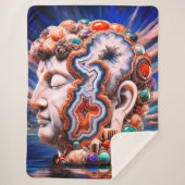 Buddha Head Geode Sherpa Deken (Voorkant)