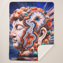 Buddha Head Geode Sherpa Deken