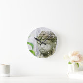Buddha head statue ronde klok (Huis)