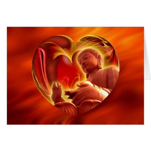 BUDDHA Heart | brandrood (Voorkant Horizontaal)