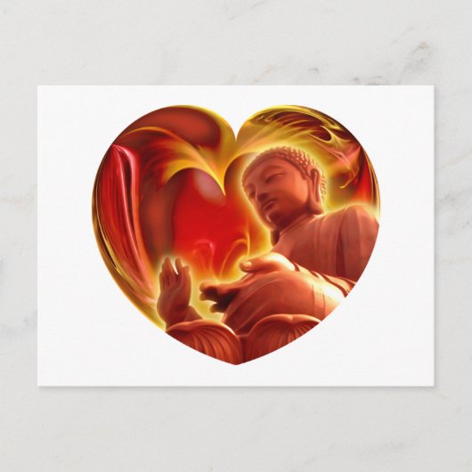 BUDDHA Heart Briefkaart (Voorkant)