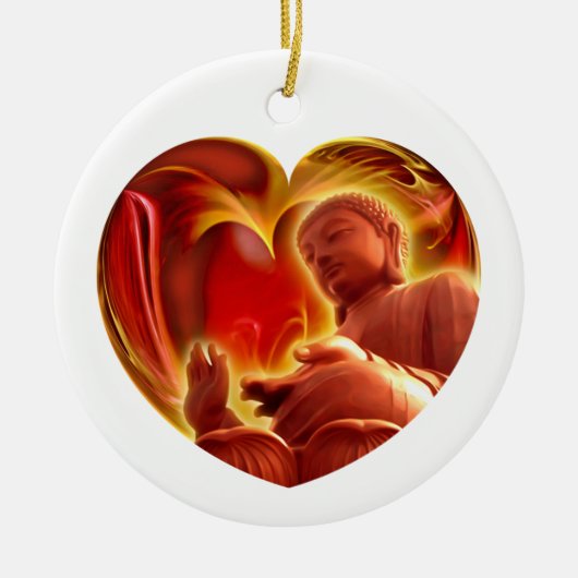 BUDDHA Heart Keramisch Ornament (Voorkant)