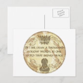 Buddha Hollow Words Briefkaart (Voorkant / Achterkant)