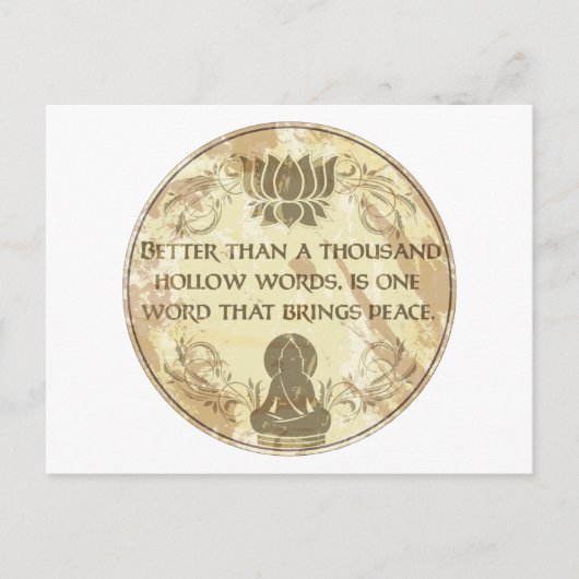 Buddha Hollow Words Briefkaart (Voorkant)