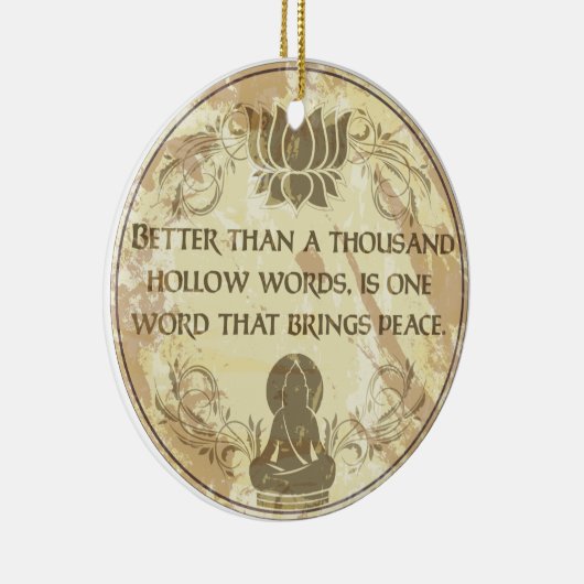 Buddha Hollow Words Keramisch Ornament (Rechts)