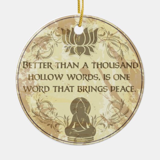 Buddha Hollow Words Keramisch Ornament (Voorkant)