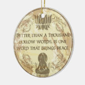 Buddha Hollow Words Keramisch Ornament (Links)