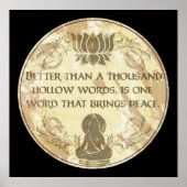 Buddha Hollow Words Poster (Voorkant)