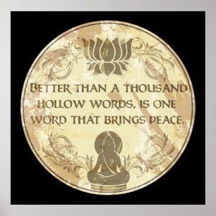 Buddha Hollow Words Poster