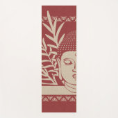 Buddha-hoofd met palm - Ruby + Dove yogamat (Voorkant)
