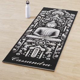 Buddha in black and white  yogamat