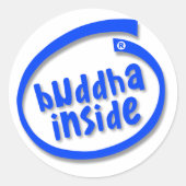 buddha Inside Ronde Sticker (Voorkant)