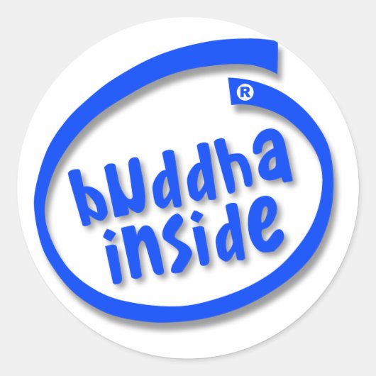 buddha Inside Ronde Sticker (Voorkant)
