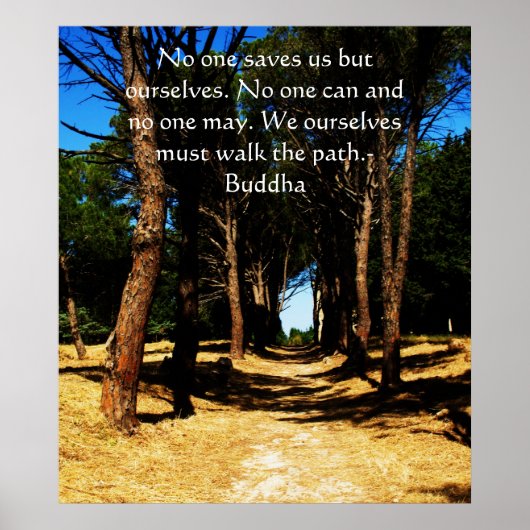 Buddha inspirerend path QUOTE poster (Voorkant)