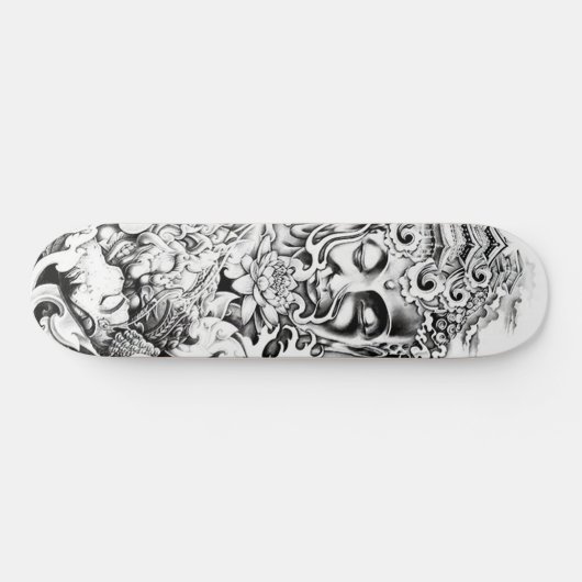 Buddha Japanse demon Lotus Palace Wave Skateboard (Horizontaal)