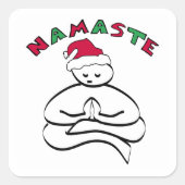 Buddha Kerstmis Vierkante Sticker (Voorkant)