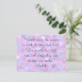 Buddha Kind Words Quote Briefkaart (Staand voorkant)