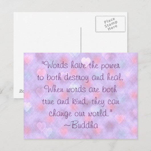 Buddha Kind Words Quote Briefkaart (Voorkant / Achterkant)