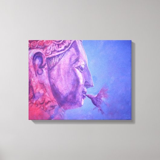 Buddha Kiss Canvas Afdruk (Voorkant)