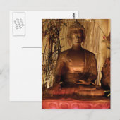 BUDDHA : Koperbeeld Briefkaart (Voorkant / Achterkant)