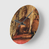 BUDDHA : Koperbeeld Ronde Klok (Hoek)