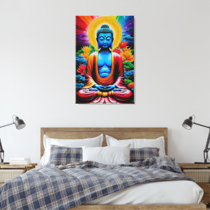 Buddha Lichtende Ontwaking Canvas Afdruk