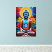 Buddha Lichtende Ontwaking Canvas Afdruk (Insitu (Houten vloer))