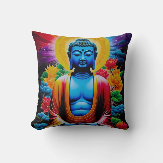 Buddha Lichtvolle Ontwaaking Kussen (Voorkant)