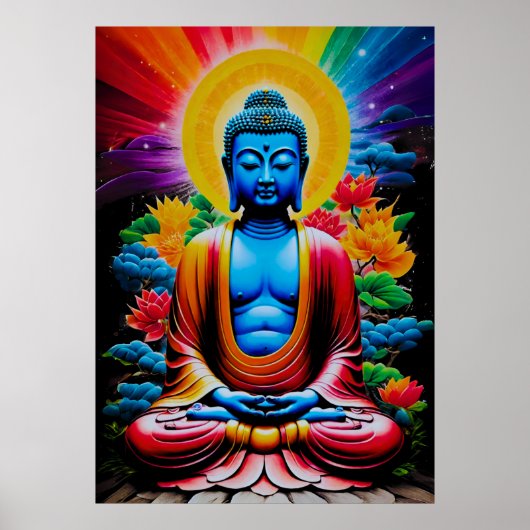 Buddha Lichtvolle Ontwaaking Poster (Voorkant)