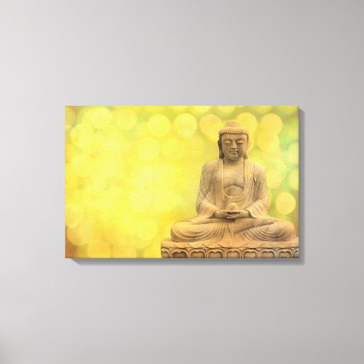 buddha light (yellow) canvas afdruk (Voorkant)