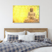 buddha light (yellow) canvas afdruk (Insitu (Slaapkamer))