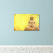 buddha light (yellow) canvas afdruk (Insitu (Houten vloer))