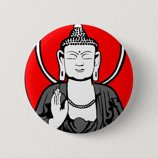 Buddha Logo Ronde Button 5,7 Cm (Voorkant)
