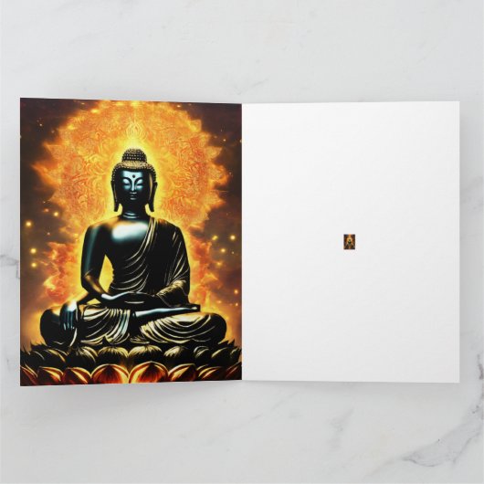 Buddha Logo White Lined Guest Book Kaart (Binnen)