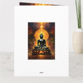 Buddha Logo White Lined Guest Book Kaart (Achterkant)