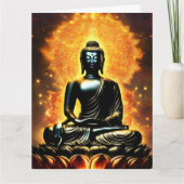 Buddha Logo White Lined Guest Book Kaart (Voorkant)