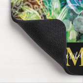 Buddha Lotus Mandala Personaliseert Monogram Boho Muismat (Hoek)