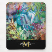 Buddha Lotus Mandala Personaliseert Monogram Boho Muismat (Voorkant)