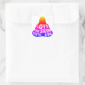 Buddha Love Colorful Vierkante Sticker (Tas)